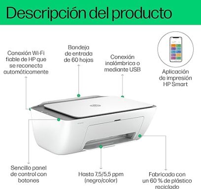 HP DeskJet 2820e - Impresora Multifunción, 3 meses de impresión Instant Ink con HP+