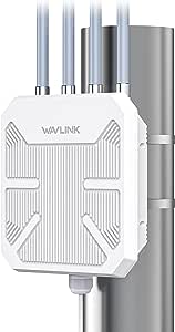 Repetidor WiFi Largo Alcance Exterior Potente - Amplificador Señal, Antena Extender WiFi 6 Wavlink AX1800 Mesh - Outdoor PoE Punto de Acceso