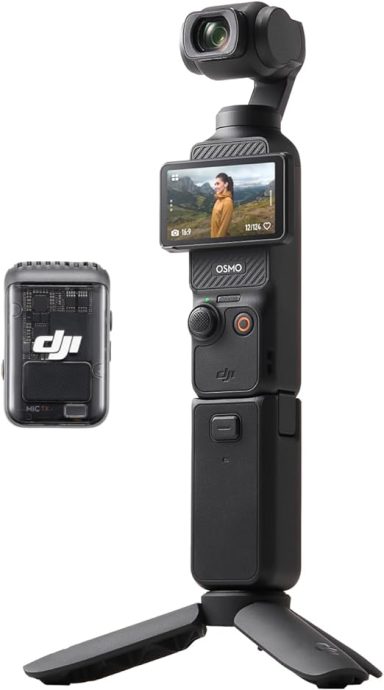 DJI Pack para Creadores Osmo Pocket 3, cámara con CMOS 1'' y 4K/120 fps, estabilización en 3 Ejes, Seguimiento de Caras/Objetivos, Deporte