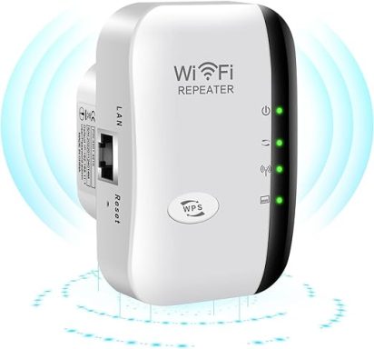 Repetidor WiFi, 300Mbps Extensor WiFi, Amplificador WiFi 2.4GHz con Repertidor/Ap Modo y la función WPS, Amplificador Señal de Red WiFi con 